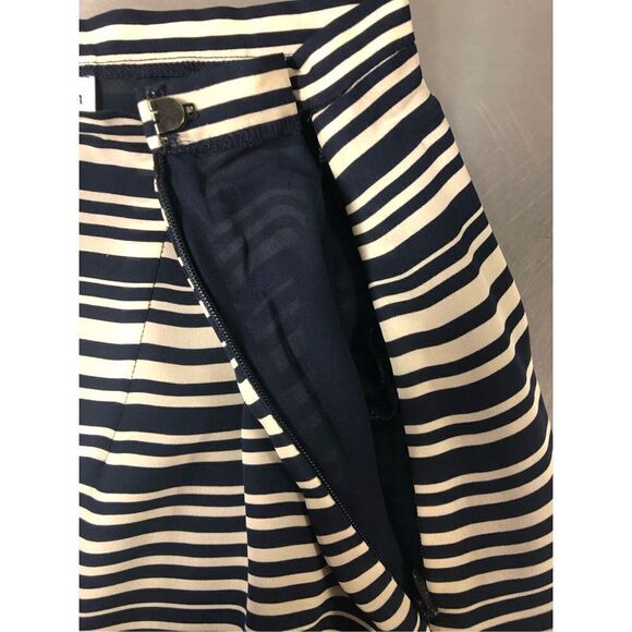 Rena Rowan Women’s Blue and White Horizontal Striped Long Skirt Size 12 - Picture 3 of 7